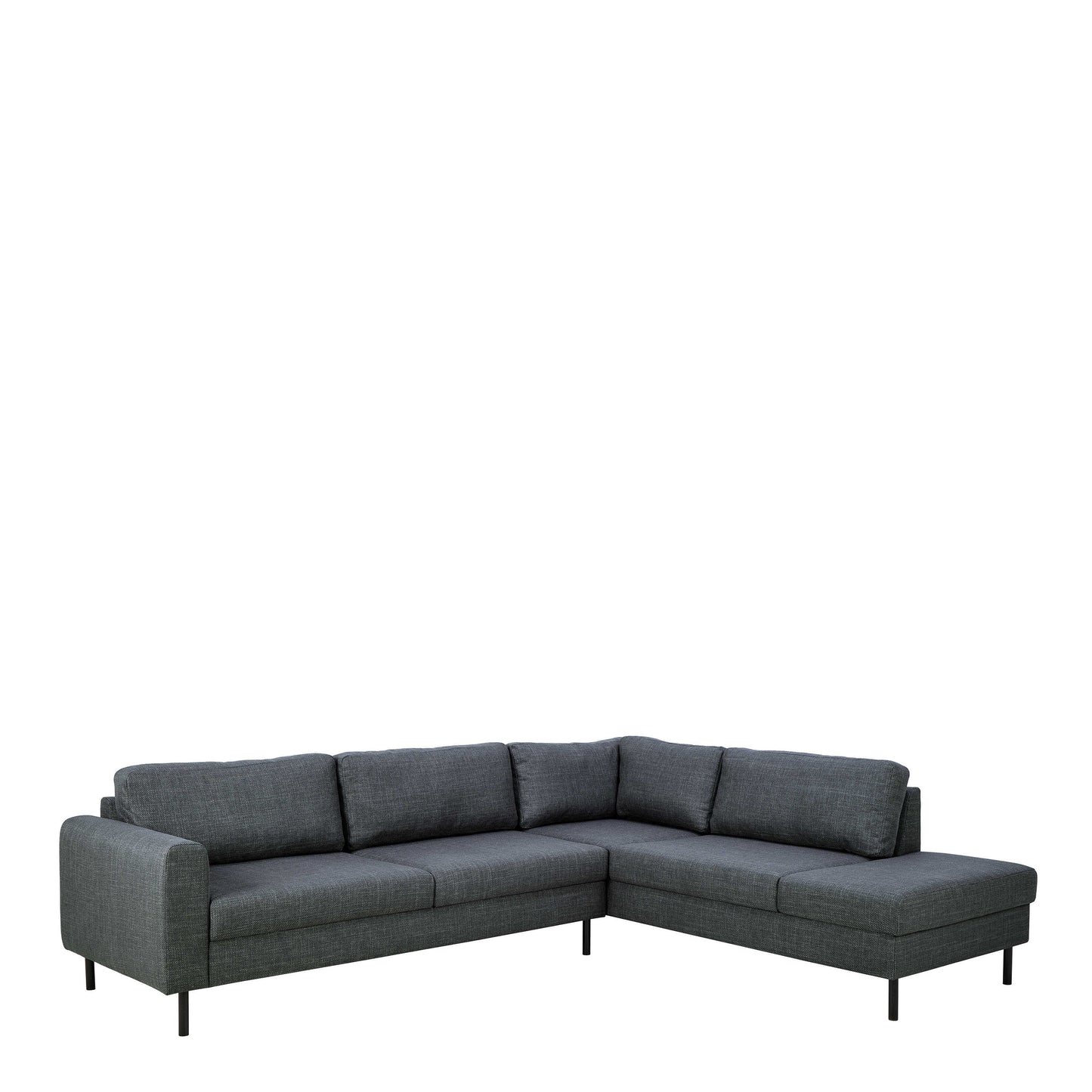 San Sebastian Right Hand Corner Sofa Upholstered Dark Grey Fabric