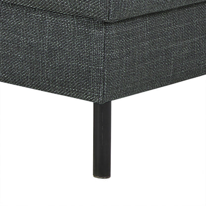 San Sebastian Right Hand Corner Sofa Upholstered Dark Grey Fabric