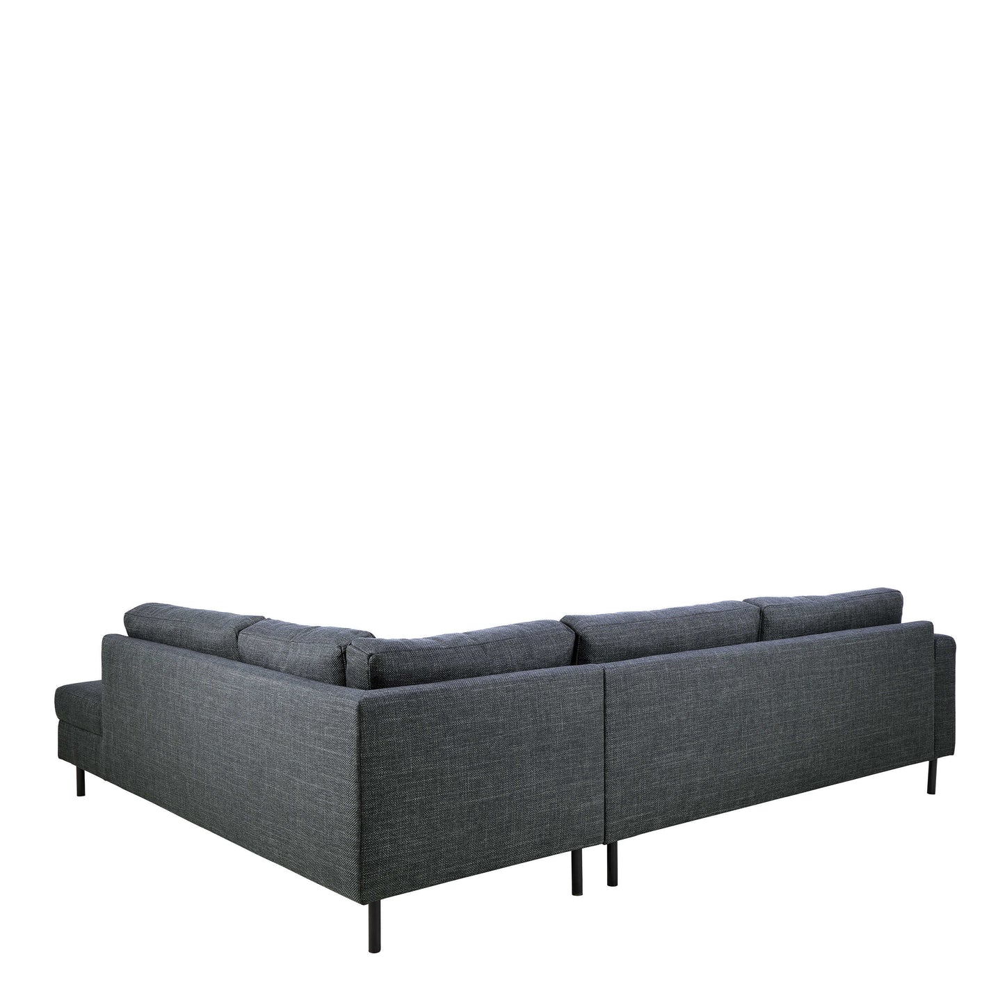 San Sebastian Right Hand Corner Sofa Upholstered Dark Grey Fabric