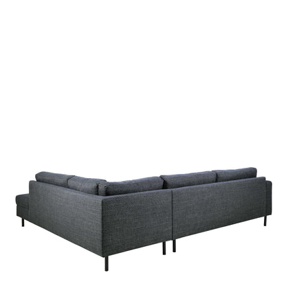 San Sebastian Right Hand Corner Sofa Upholstered Dark Grey Fabric