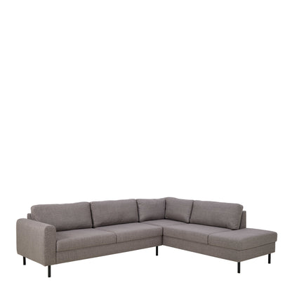 San Sebastian Right Hand Corner Sofa Upholstered Light Grey Fabric