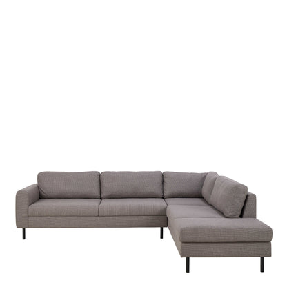 San Sebastian Right Hand Corner Sofa Upholstered Light Grey Fabric