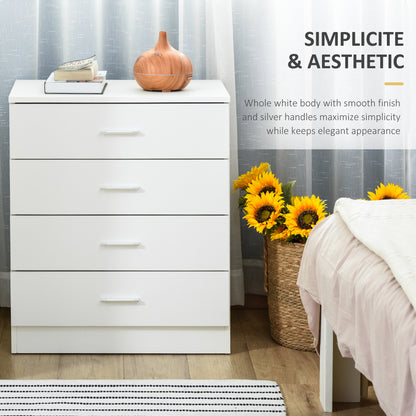 Ziroma Metal And Wood White 4 Drawer Storage Chest