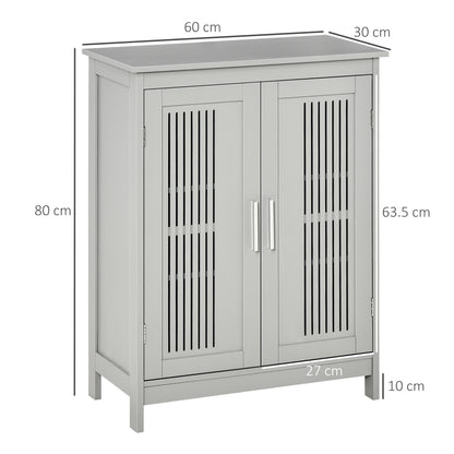 Rosotto Modern Freestanding Bathroom Floor Storage Cabinet In Grey