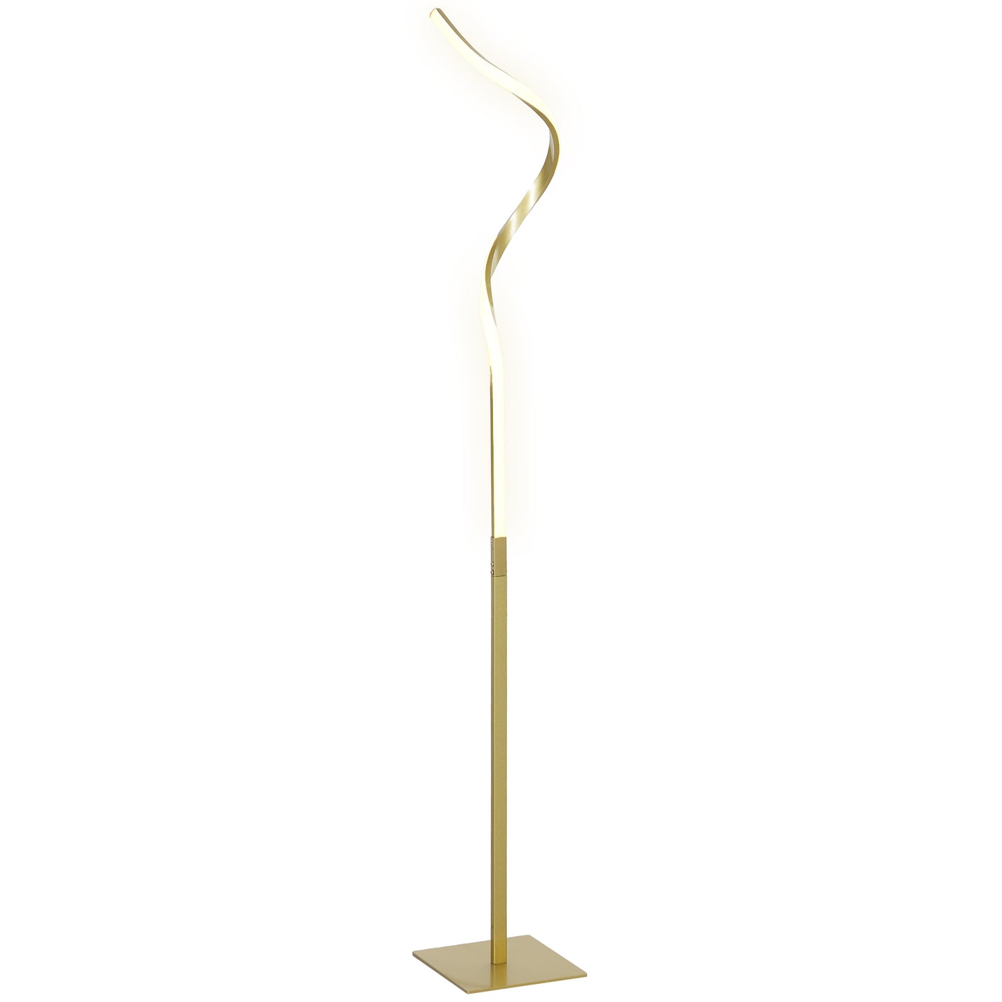 Fiyosu Metal Gold Tone Dimmable LED Floor Lamp With Adjustable Brightness And Foot Switch