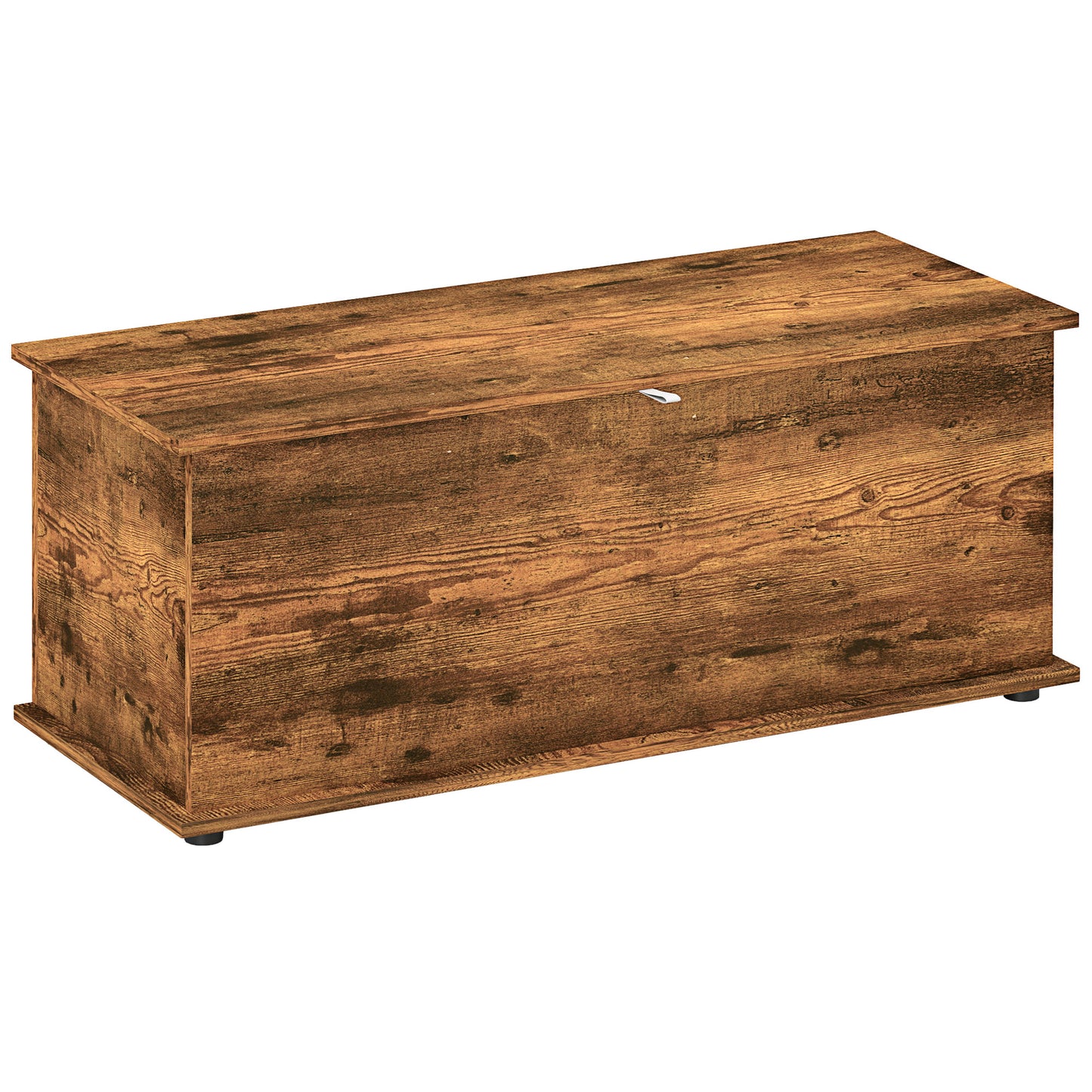 Nomo Malu Rustic Brown Storage Trunk With Flip Top Lid Safety Hinges