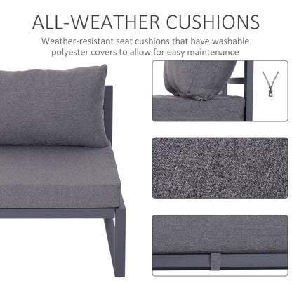 Nimavi 6 Seater Outdoor Sofa Set with Coffee Table Chair and Stool