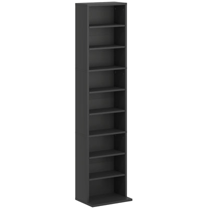 Veka Wood Black Narrow CD Storage Unit With 260 Disc Capacity