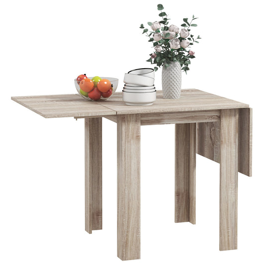 Sozilu Elva Wooden Wood Effect Drop Leaf Dining Table Seating 4