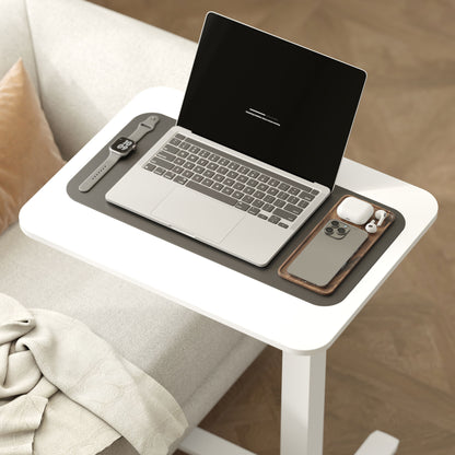 Nelone White Laptop Stand Adjustable Standing Desk On Wheels