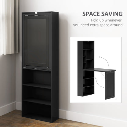 Havizi 98cm Black 3 Section Work Desk With Chalkboard And Storage