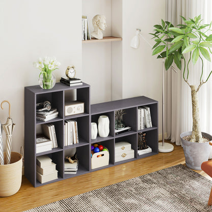 Fahe Wooden Grey 6 Cube Storage Bookcase