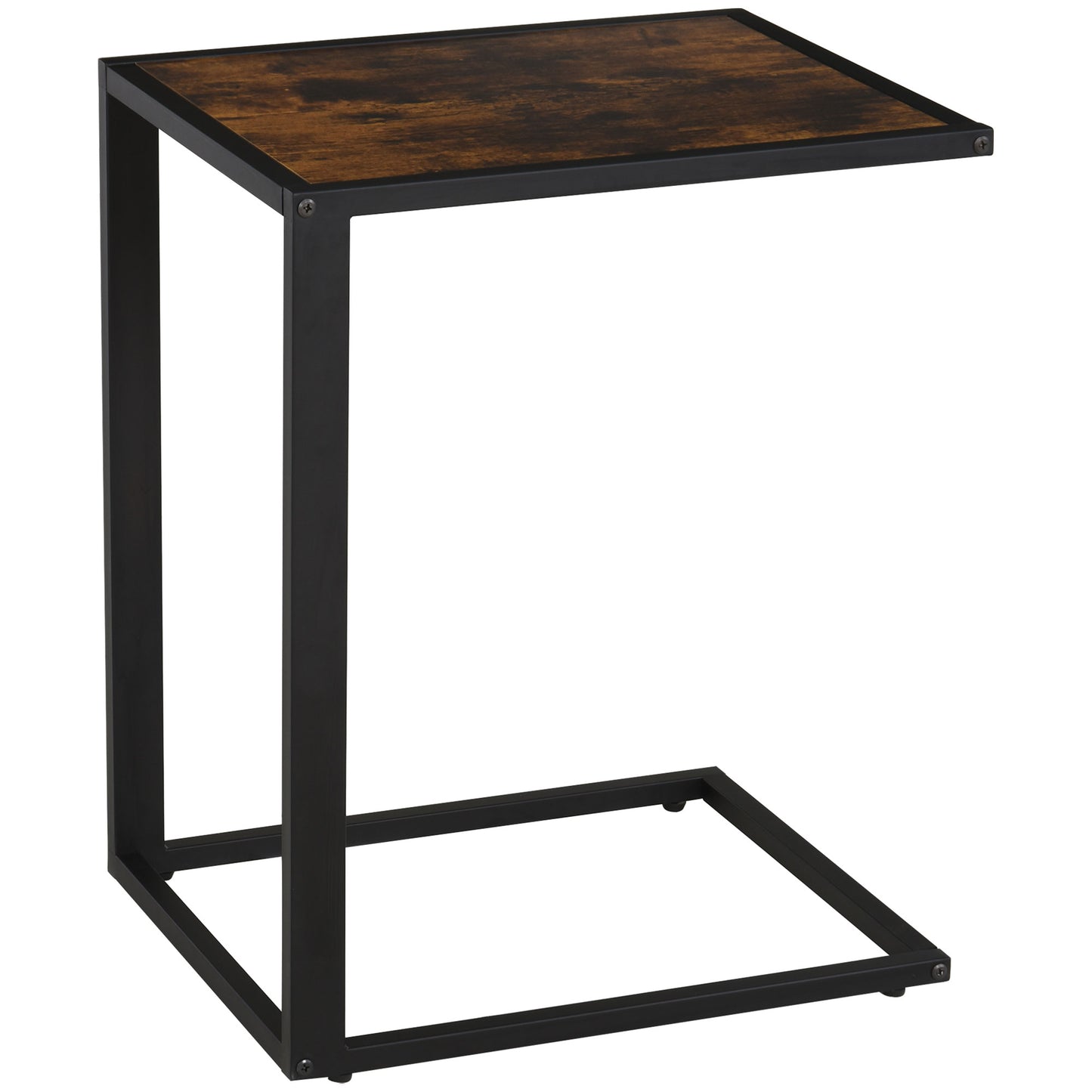 Yomifi Metal Brown And Black Sofa Side Table With Steel Frame