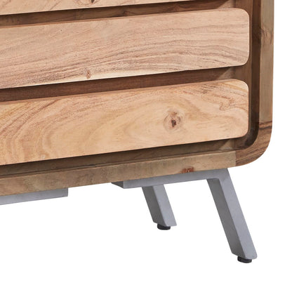 Los Angeles Reclaimed Wood and Metal 4 Drawer Wide Storage Chest