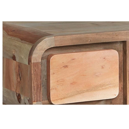 Los Angeles Reclaimed Wood and Metal Desk 2 Drawers