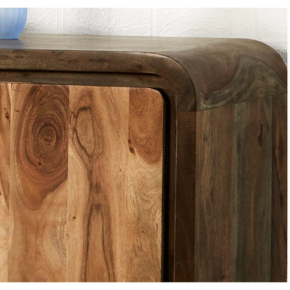 Los Angeles Reclaimed Wood and Metal Large Sideboard 4 Drawers 2 Doors