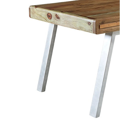 Los Angeles Large Reclaimed Wood and Metal Dining Table