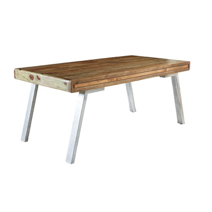 Los Angeles Reclaimed Wood and Metal Modern Dining Table
