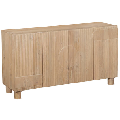 Buffalo Large Natural Mango Wood 4 Door Sideboard