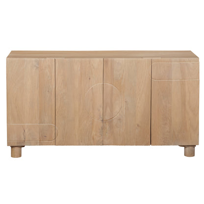 Buffalo Large Natural Mango Wood 4 Door Sideboard