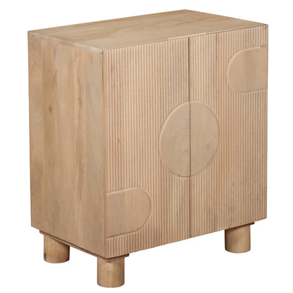 Buffalo Small Natural Mango Wood 2 Door Cabinet