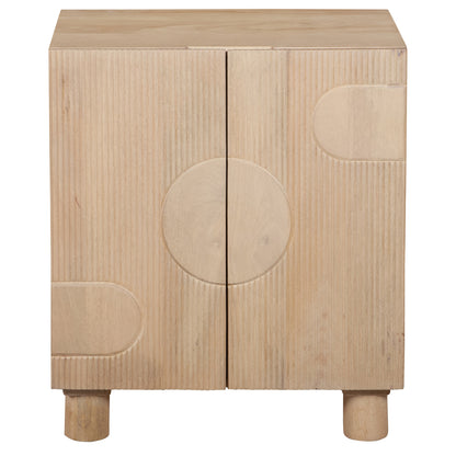 Buffalo Small Natural Mango Wood 2 Door Cabinet