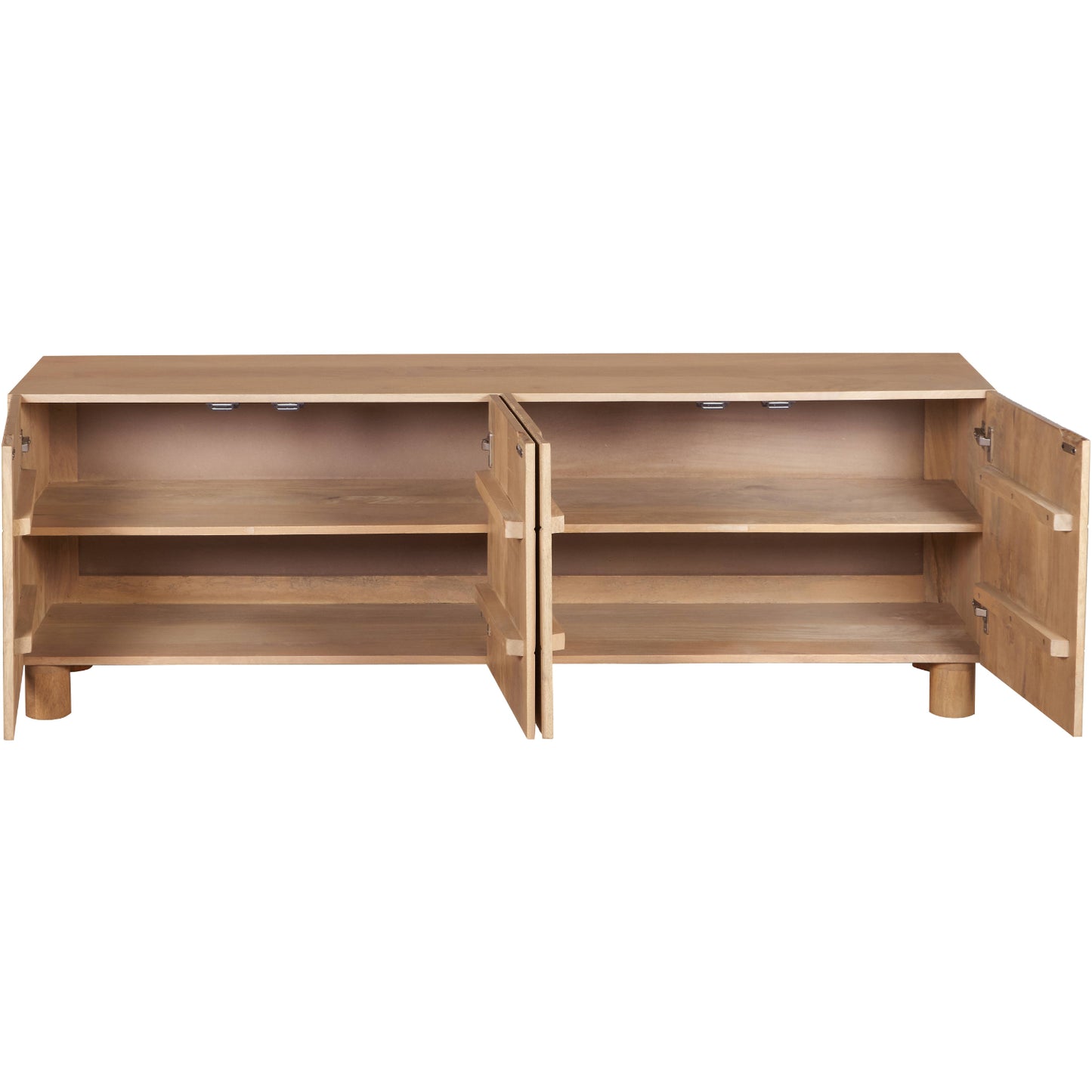 Buffalo Natural Mango Wood Bookcase with Two Door Cabinet