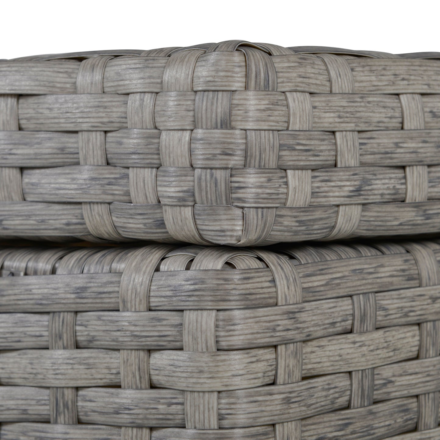 Samilo 4 Seater Grey Rattan Garden Sofa Set With Storage Coffee Table