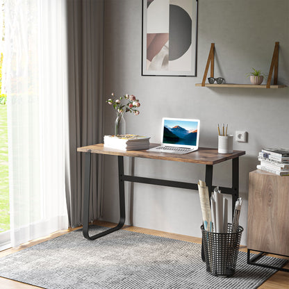 Rara 115cm Metal And Wood Rustic Brown And Black Industrial Writing Desk