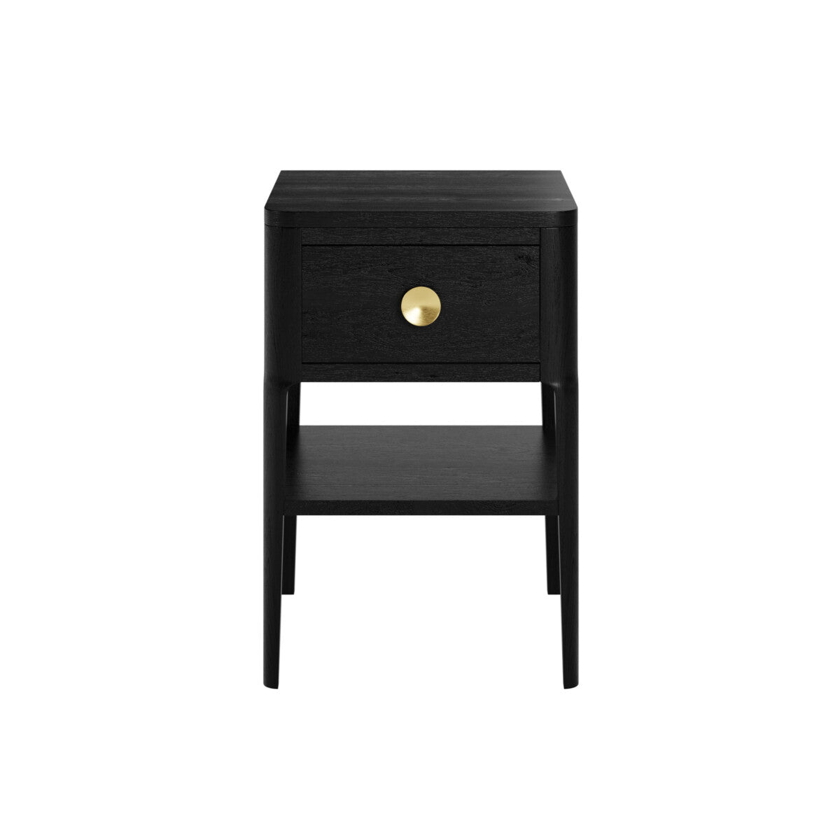 Paracatu Black Wood Grain One Drawer Bedside Table