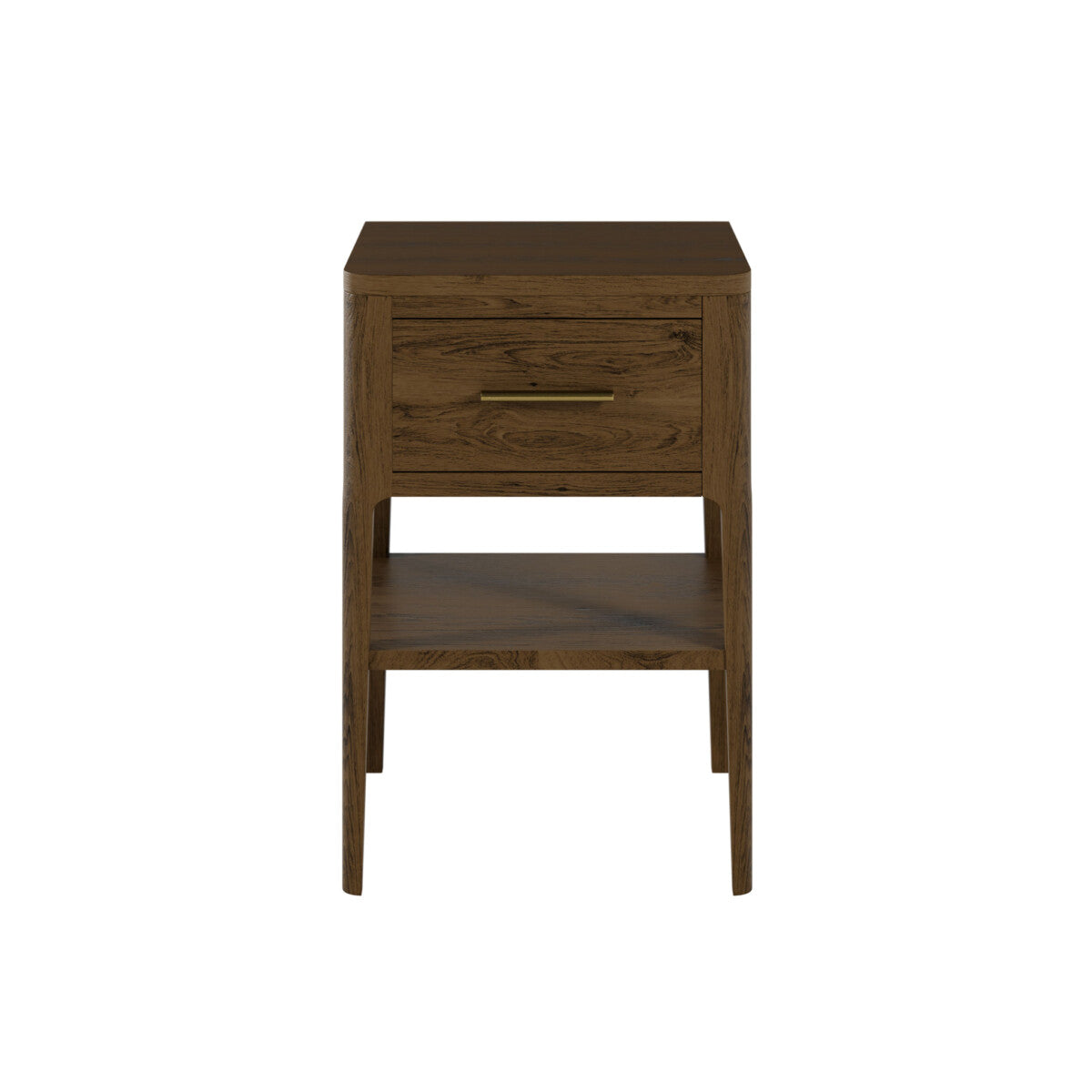 Ouro Preto Walnut Wood Grain One Drawer Bedside Table