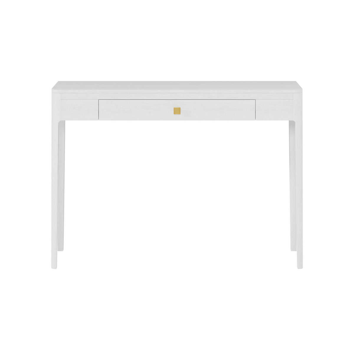 Goldie White Wood Grain One Drawer Console Table