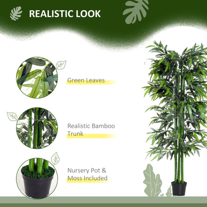 Marifa Artificial Bamboo Style Tree In Pot For Interior Planters And Office Spaces