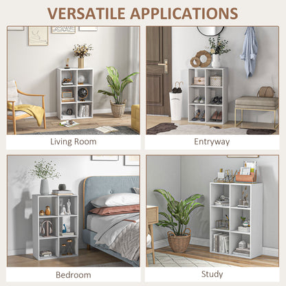 Kapa Rayo Wood White 6 Cube Storage Bookcase