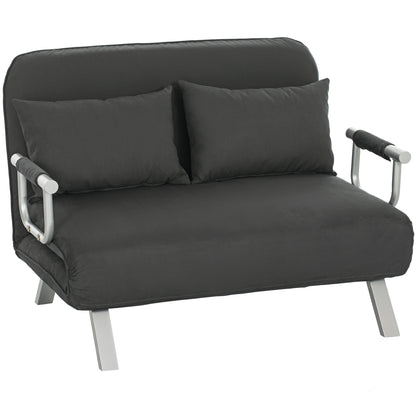 Fiyo Fabric Dark Grey 2 Seater Click Clack Sofa Bed