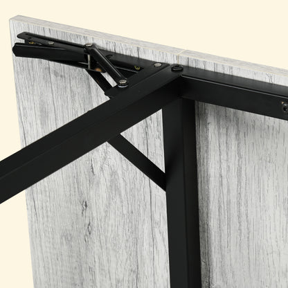 Maretti Wooden Grey Drop Leaf Dining Table Seating 4