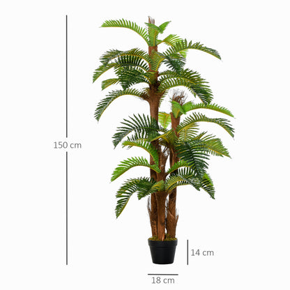 Nohane Roma Artificial Green Fern Style Plant In Pot For Interior Decorative Use