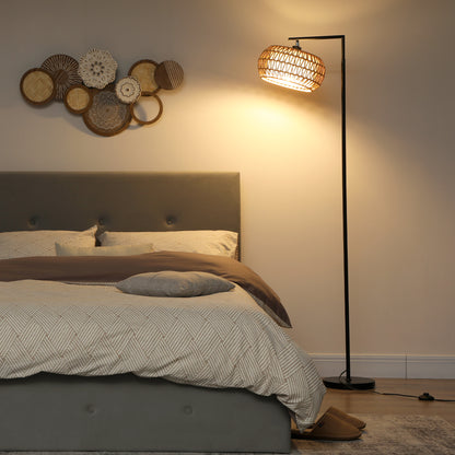 Modi Metal Black Boho Style Dimmable Floor Lamp