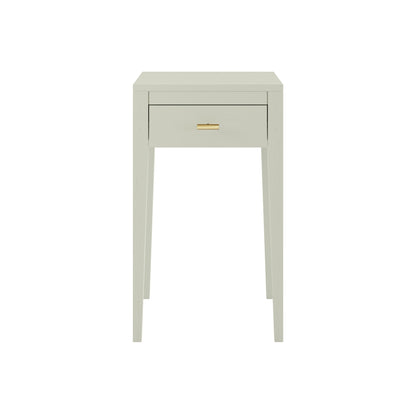 Tiradentes Mist Grey Wood Grain 1 Drawer Bedside Table