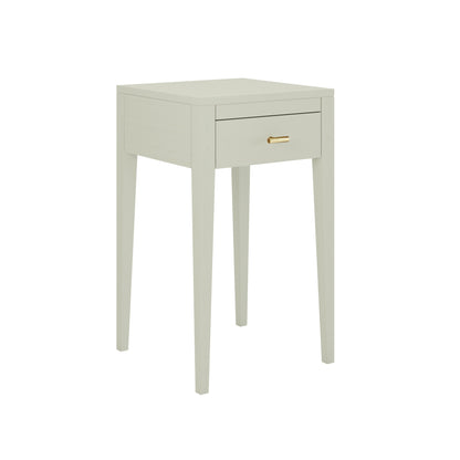 Tiradentes Mist Grey Wood Grain 1 Drawer Bedside Table