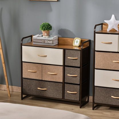Latave Fabric And Metal Multicolour 7 Drawer Foldable Storage Chest