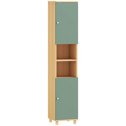 Vemale Bathroom Storage Cabinet With Adjustable And OFauxn Shelving Green