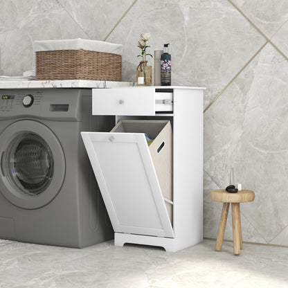 Fala White Single HamFauxr Laundry Storage Cabinet