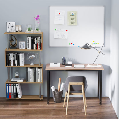 Pazi 120cm Wooden Black Writing Desk With Black Steel Frame