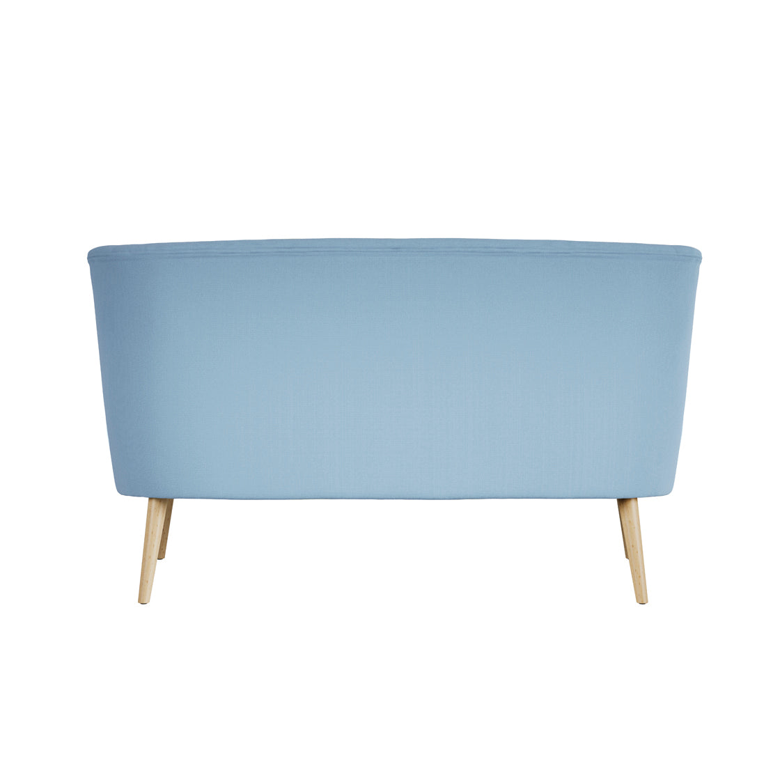 Hettie Soft Blue 2 Seater Love Sofa Wooden Legs