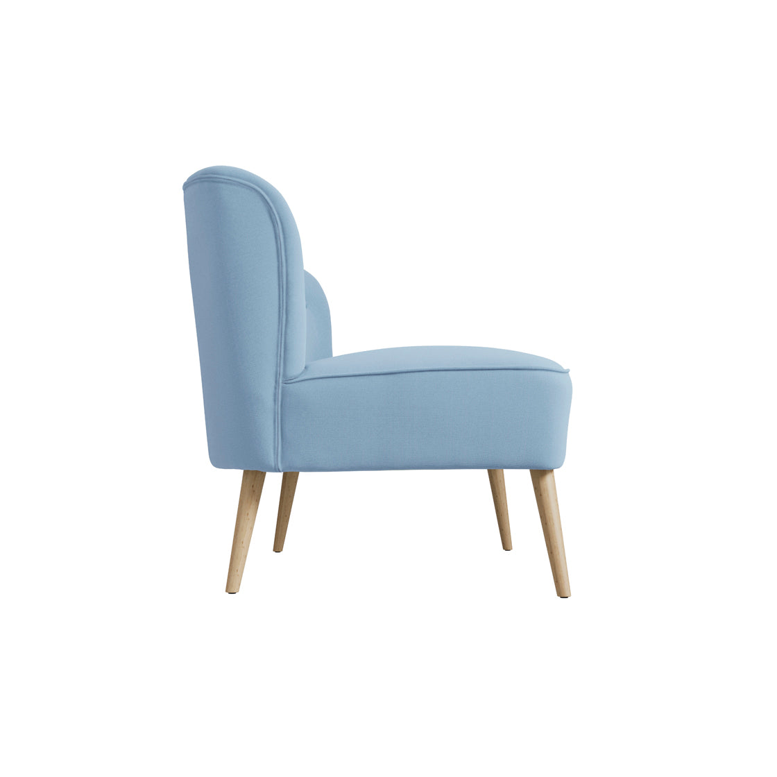 Hettie Soft Blue 2 Seater Love Sofa Wooden Legs