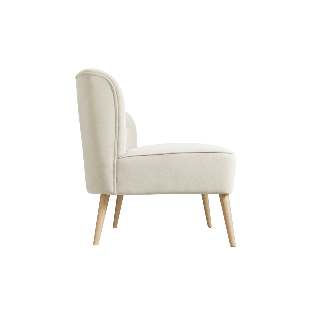 Hettie Ivory 2 Seater Love Sofa Wooden Legs