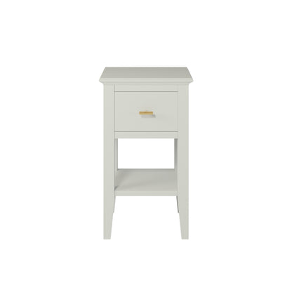 Emma Mist Grey Wood Grain 1 Drawer Bedside Table