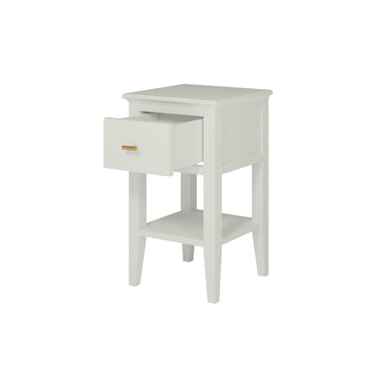 Emma Mist Grey Wood Grain 1 Drawer Bedside Table
