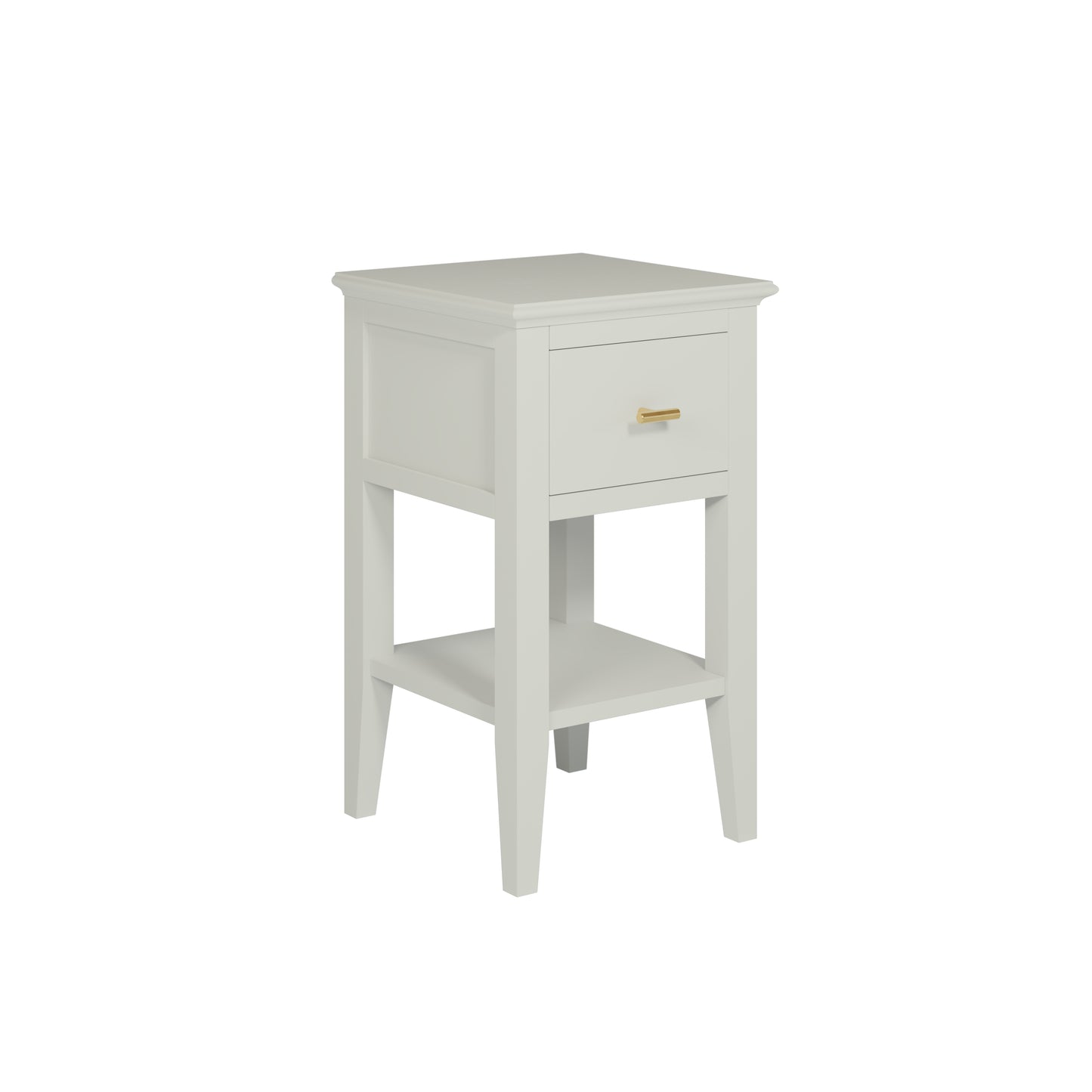 Emma Mist Grey Wood Grain 1 Drawer Bedside Table